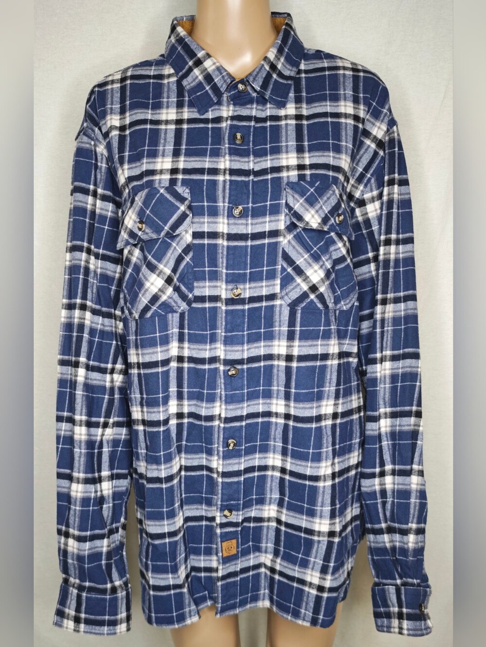 Dubinik men's blue flannel button down